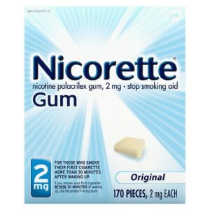 Nicorette Nicotine Gum 2 mg Unflavored - 170.0 ea