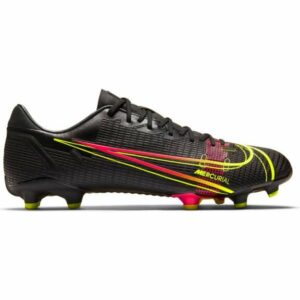 Nike Adults' Vapor 14 Academy Firm Ground Soccer Cleats Black/Light Green, 10.5 / 12 - Adult Soccer at Academy Sports