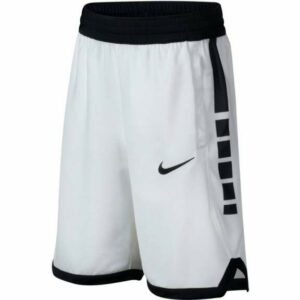 Nike Boys' Dri-FIT Elite Stripe Basketball Shorts White/Black, Medium - Boy's Athletic Shorts at Academy Sports