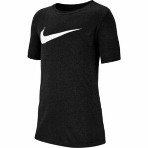 Nike Boys' Legend Swoosh T-Shirt Black Heather/White, X-Small - Boy's Athletic Tops at Academy Sports