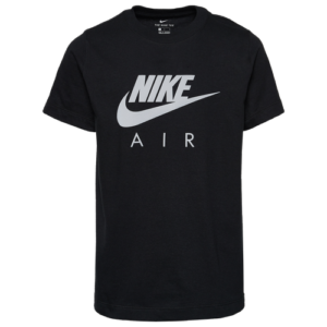 Nike Boys Nike Air Logo T-Shirt - Boys' Grade School Black/Silver Size XL