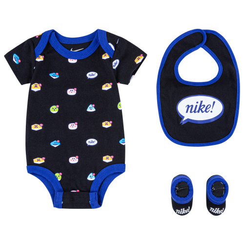 Nike Boys Nike Bib Bodysuit Bootie - Boys' Infant Black/Multi Size 6-12M