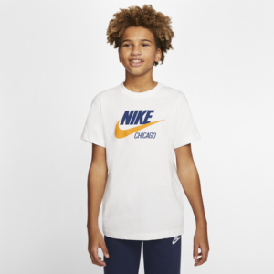 Nike Boys Nike Chicago T-Shirt - Boys' Grade School White/Orange Size M