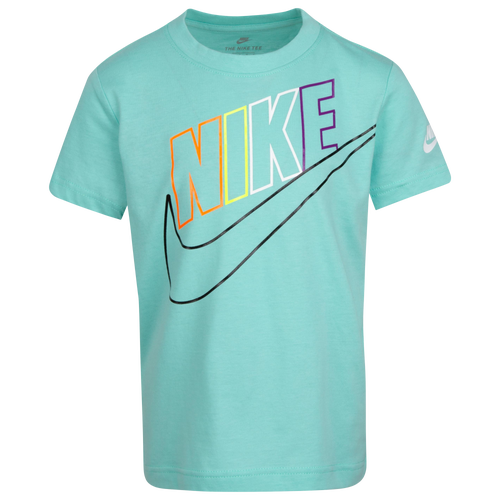 Nike Boys Nike Futura T-Shirt - Boys' Preschool Blue/Multicolor Size 6