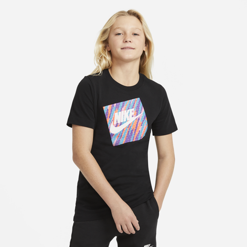 Nike Boys Nike NSW Crazy Wild T-Shirt - Boys' Grade School Black/Multi Size M