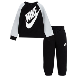 Nike Boys Nike Oversized HBR Crew Set - Boys' Toddler Black Size 18MO