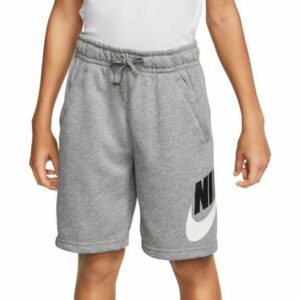 Nike Boys' Sportswear Club HBR Fleece Shorts 8 in Carbon Heather/Smoke Gray, Medium - Boy's Athletic Shorts at Academy Sports