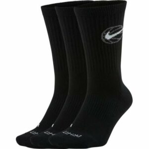 Nike Everyday Basketball Crew Socks 3 Pack Black, Medium - Team Socks at Academy Sports