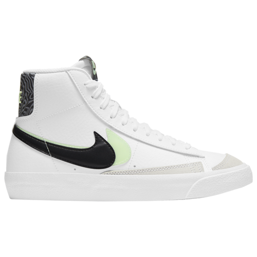 Nike Girls Nike Blazer Mid '77 - Girls' Grade School Basketball Shoes White/Green/Grey Size 03.5