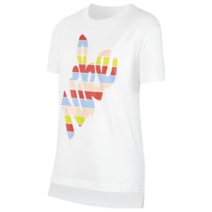 Nike Girls Nike DPTL Outside T-Shirt - Girls' Grade School White/Multi Size L