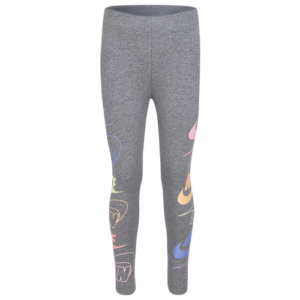 Nike Girls Nike Futura Stack Leggings - Girls' Preschool Carbon Heather/Multi Size 6X