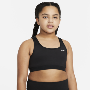 Nike Girls Nike Pro Swoosh Bra - Girls' Grade School Black/White Size M