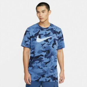 Nike Men's Dri-FIT Camo Allover Print Training T-Shirt Blue, 2X-Large - Men's Athletic Performance Tops at Academy Sports