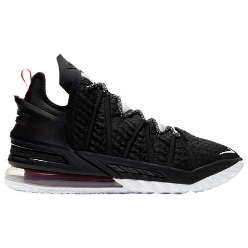 Nike Mens Lebron James Nike LeBron 18 - Mens Basketball Shoes Black/White/University Red Size 09.5