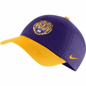 Nike Men's Louisiana State University Logo Heritage86 Cap Court Purple/Gold - NCAA Men's Caps at Academy Sports