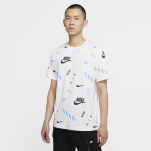 Nike Mens Nike AOP Footwear T-Shirt - Mens White Size S