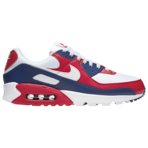 Nike Mens Nike Air Max 90 - Mens Running Shoes White/White/Deep Royal Size 09.0