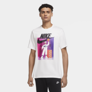 Nike Mens Nike Airman Futura T-Shirt - Mens White/Pink Size M