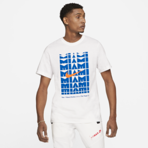 Nike Mens Nike City Repeat T-Shirt - Mens White/Blue/Orange Size XXL