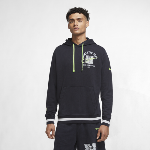 Nike Mens Nike Class of 72 Club Hoodie - Mens Black/Barely Volt Size 3XL