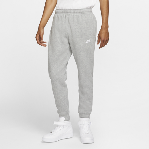 Nike Mens Nike Club Joggers - Mens Dark Grey Heather/White Size M