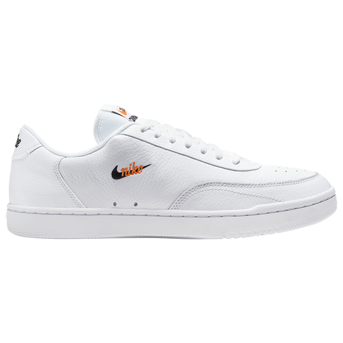 Nike Mens Nike Court Vintage - Mens Basketball Shoes White/Black/Orange Size 12.0