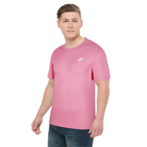 Nike Mens Nike Embroidered Futura T-Shirt - Mens Pinksicle/White Size XS