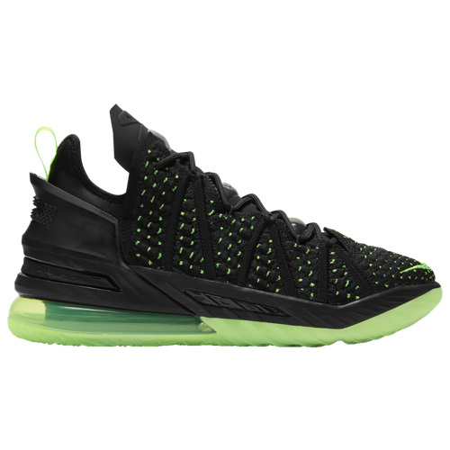 Nike Mens Nike LeBron 18 - Mens Basketball Shoes Black/Electric Green/Black Size 17.0