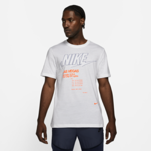 Nike Mens Nike Vegas City T-Shirt - Mens White/Orange/Gray Size S