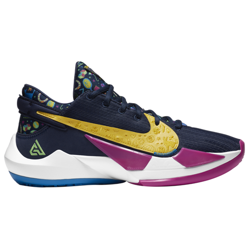 Nike Mens Nike Zoom Freak 2 - Mens Basketball Shoes Navy/Green/Pink Size 07.5