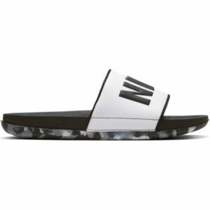Nike Men's OffCourt Marble Slides Black/White/Particle Gray, 9 - Soccer Slides at Academy Sports