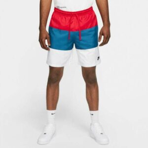 Nike Men's Sportswear Woven Novelty Tricolor Shorts 6 in Red/Industrial Blue/Black, Medium - Men's Athletic Core Bottoms at Academy Sports