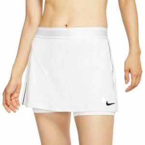 Nike Women's Court Dri-FIT Tennis Skirt White/Black, Large - Women's Tennis Bottoms at Academy Sports