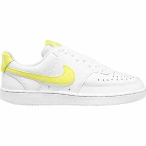 Nike Women's Court Vision Low Shoe White/Yellow, 6 - Women's Athletic Lifestyle at Academy Sports