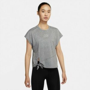 Nike Women's Dry Tie Color Block Training T-Shirt Gray, Small - Women's Athletic Performance Tops at Academy Sports