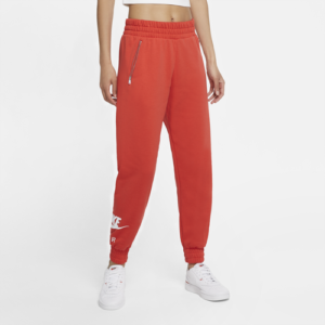 Nike Womens Nike Air Fleece Pants - Womens Chili Red/White Size S