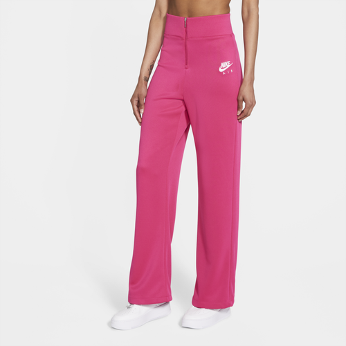 Nike Womens Nike Air High Rise Pant - Womens Fireberry/White Size L