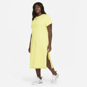 Nike Womens Nike Icon Clash Maxi Dress - Womens Light Zitron/Bright Mango Size S