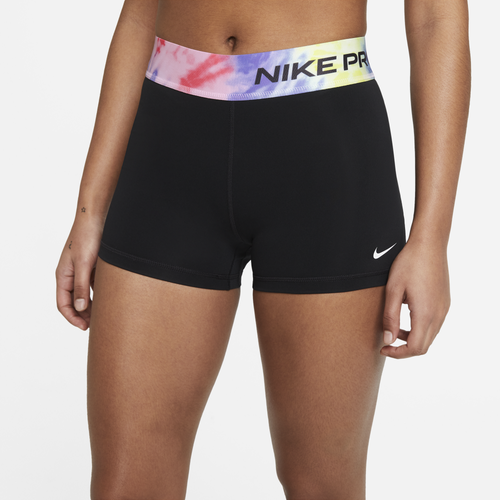 Nike Womens "Nike Pro 3" Short - Womens" Black/White/Multi Size M