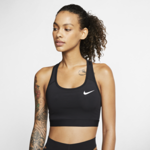 Nike Womens Nike Swoosh Band Bra (non pad) - Womens Black/Black/White Size L