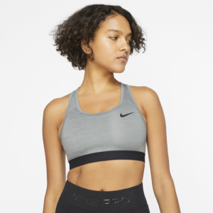 Nike Womens Nike Swoosh Band Bra (non pad) - Womens Gray/Black Size L