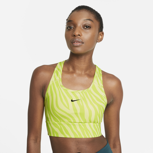 Nike Womens Nike Swoosh Bra - Womens Lt Zitron/Black Size XL