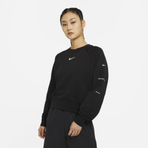 Nike Womens Nike Swoosh Crew - Womens Black/White Size L