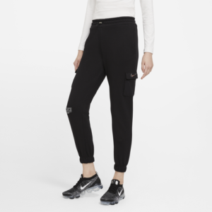 Nike Womens Nike Swoosh Pants - Womens Black/White Size XS