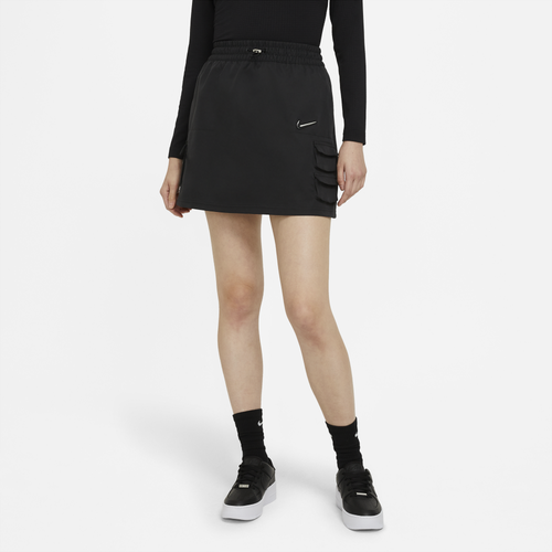 Nike Womens Nike Swoosh Skirt - Womens Black/Black Size S