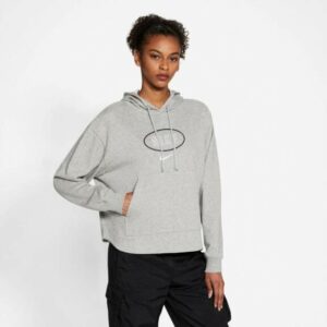 Nike Women's Sportswear Varsity French Terry Pullover Hoodie Gray Dark, Large - Women's Core/Basic Tops at Academy Sports