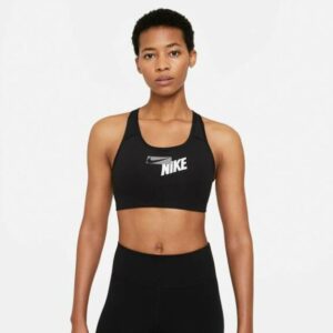 Nike Women's Swoosh Medium Support Sports Bra Black, Small - Women's Workout Bras at Academy Sports