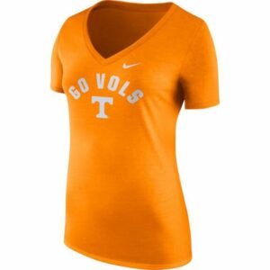 Nike Women's University of Tennessee Mantra Triblend V-neck T-Shirt Bright Orange, Large - NCAA Women's at Academy Sports
