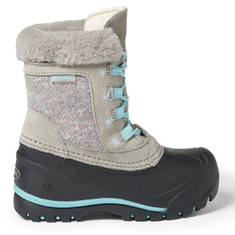 Northside Snowbird Snow Boot - Girl's Lt Gray/aqua 12 Northside Snowbird Snow Boot - Girl's Lt Gray/aqua 12
