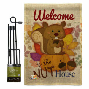 Nut House Nature Wildlife Garden Flag Set